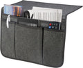 Bedside Caddy Bedside Storage Organizer Magazine Phone Tablet iPad Remote Holder, Organizer Caddy for Home College Dorm Bed, Sofa, Bunk Bed (Dark Grey)