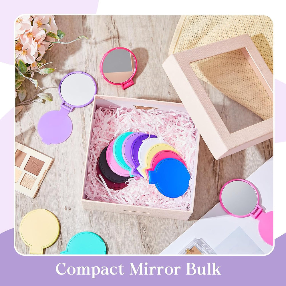 Thyle 300 Pcs Compact Mirror Bulk, Pocket Mini Folding Round Makeup Mirror fo...