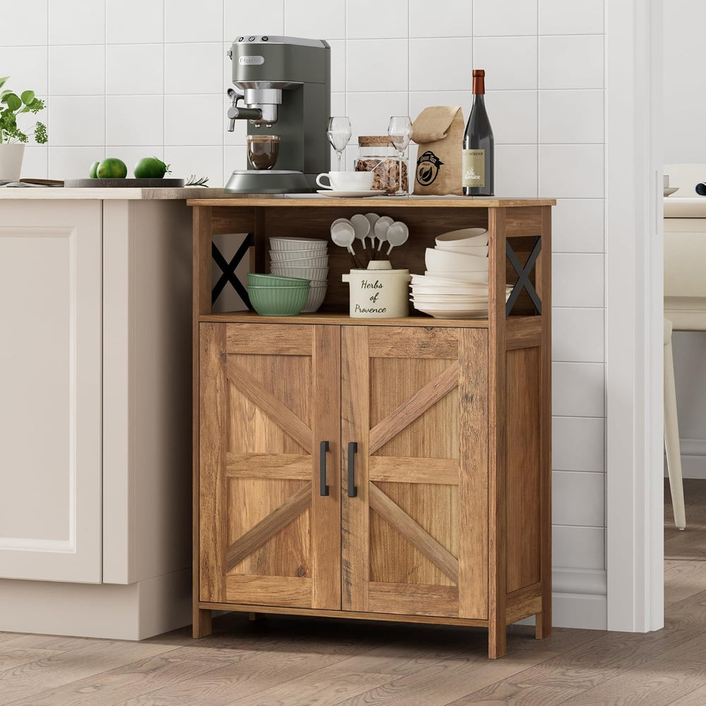 Homhedy Farmhouse Bathroom Storage Cabinet with 2 Doors, Toilet Paper Cabinet...