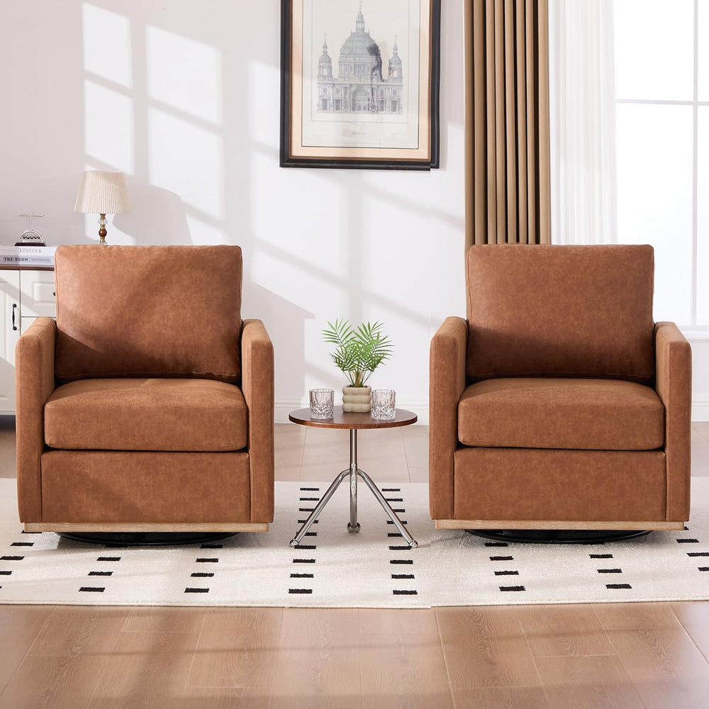 Aoiy & Wifon 30.7" W Swivel Accent Chair, Mid Century Modern Swivel ...