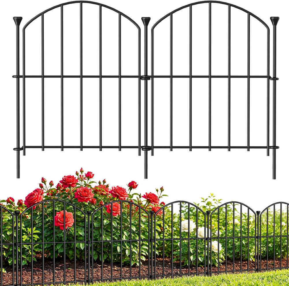 No Dig Garden Fence Panels, Dog Fence Outdoor for Yard, 20 Pack