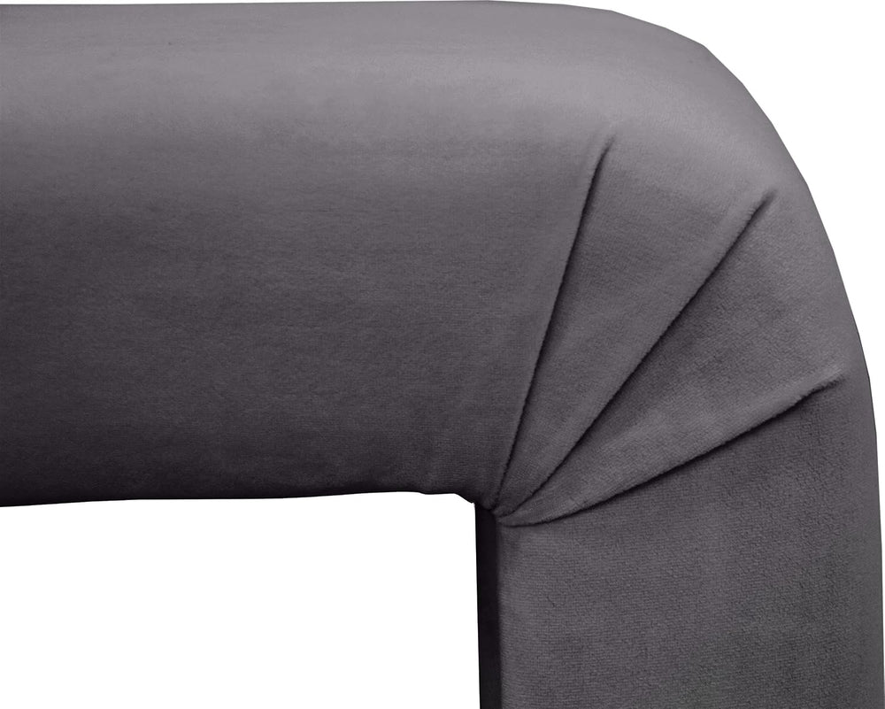 Meridian Furniture Minimalist Collection Modern | Contemporary Velvet Upholst...
