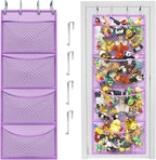 Honeyera Plush Storage (Patent Pending) - Plush Hammock Net Over Door Organizer for Stuffies, Baby Accessories, Toy/Hammock Hanging Storage Big Girls Toddler Large Bag Animals (Purple)