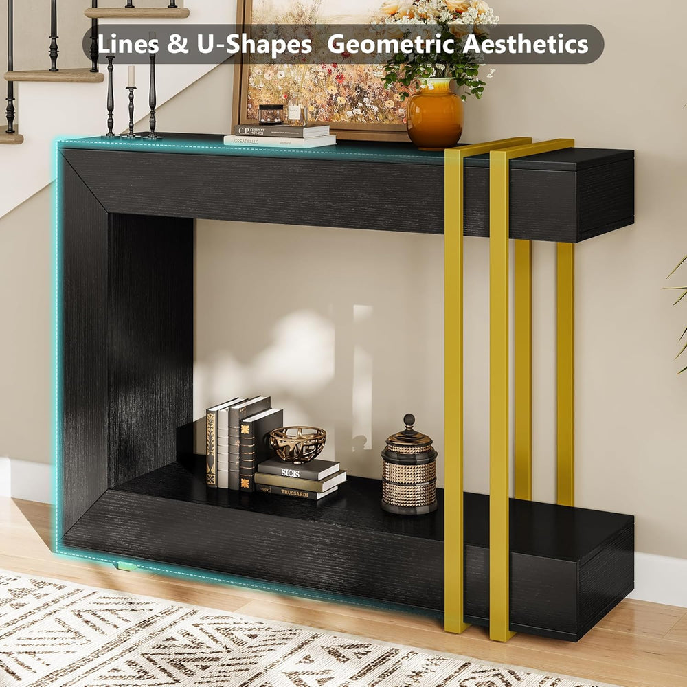 Einhomn 42.5" Console Table Behind Couch, 2-Tier Narrow Entryway Table w...