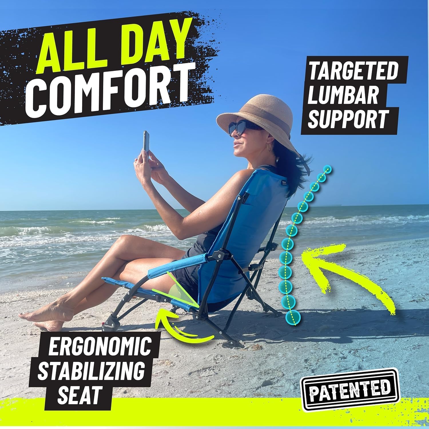 STRONGBACK Beach Chairs - Low Gravity Portable Beach Chair | 0
