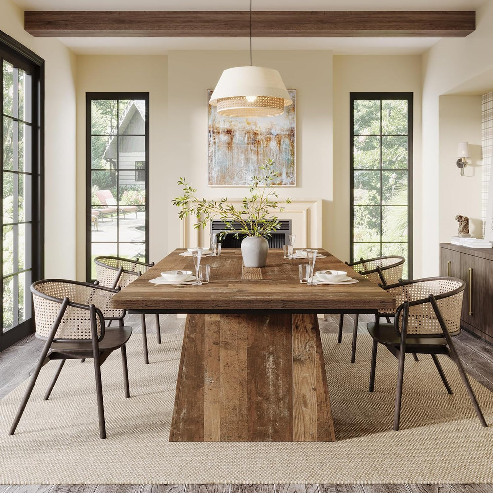 Tribesigns Dining Table for 4-6, 63-Inch Modern Kitchen Table with Sturdy Tap...