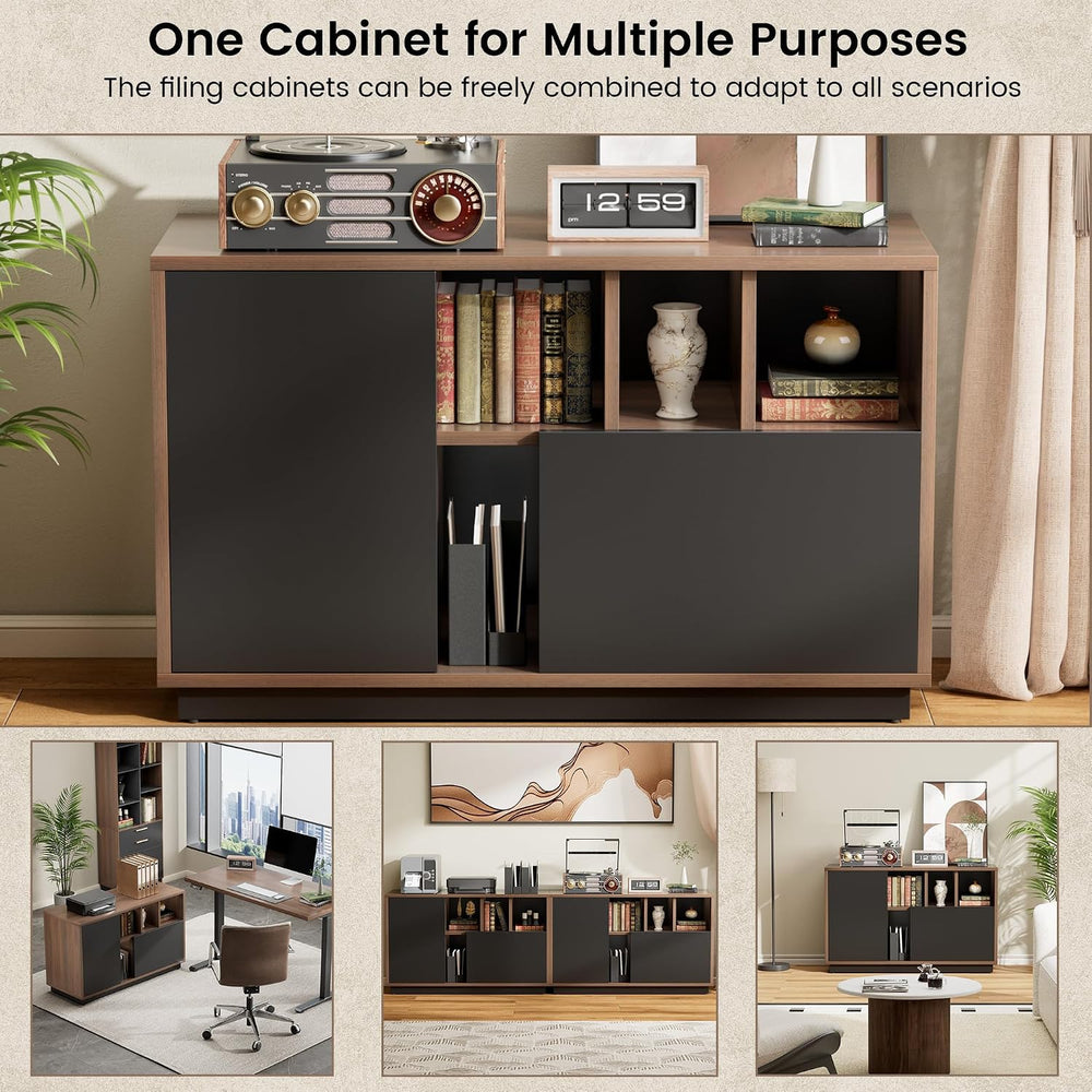 ModernMate 39" File Cabinet with Drawer, Office Storage Cabinet with Doo...