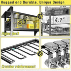 Power Tool Organizer Wall Mount,4 Layers Heavy Duty Storage Rack with 8 Drill Holder, Easy Installation, Tool Organizer Wall Mount for Garage Workshop and Home Organization.