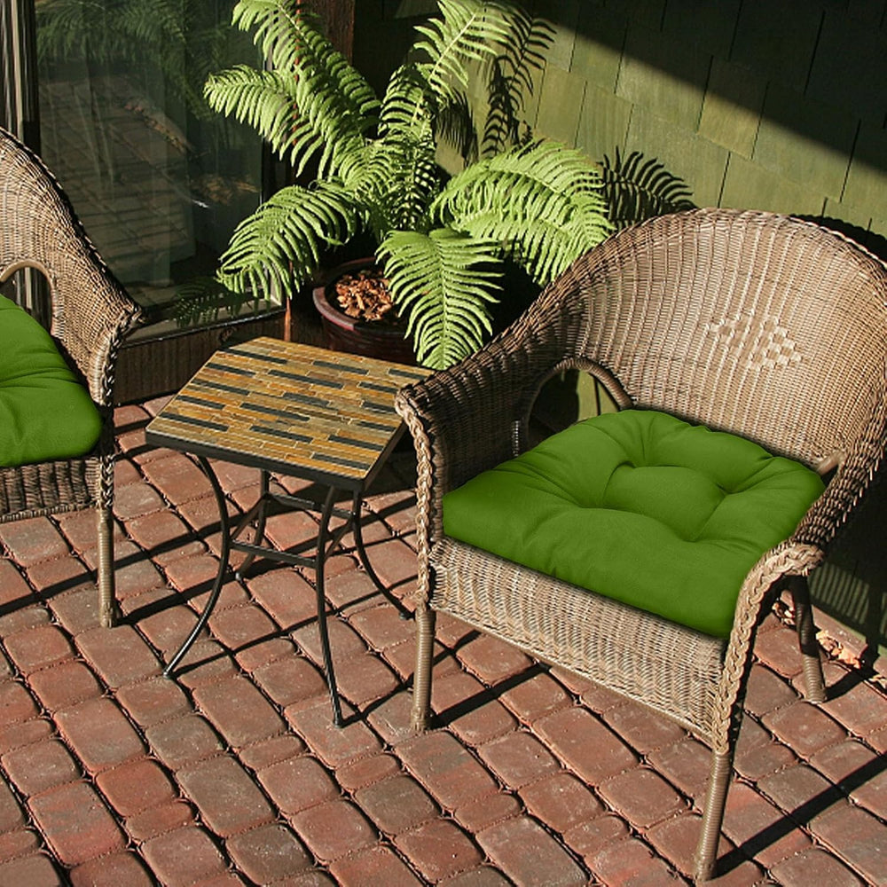 Outdoor Tufted Wicker Cushions Seat Cushions for Patio Furniture Set of 2, 19...
