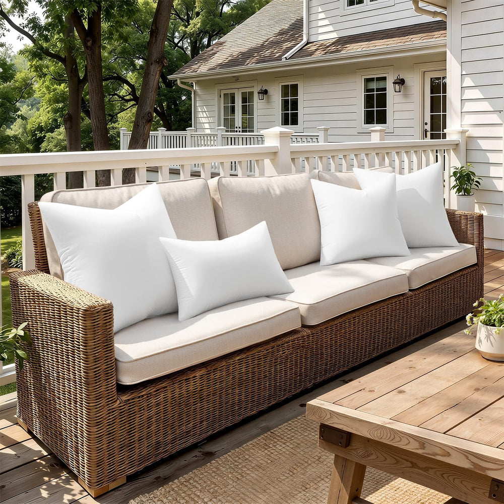 MIULEE Outdoor Pillow Inserts 20x20 Pack of 4