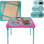 LOL Surprise Kids Table and Chair Set,3 Piece Square Activity Table with 2 Chairs for Toddlers & Children, Ages 3+