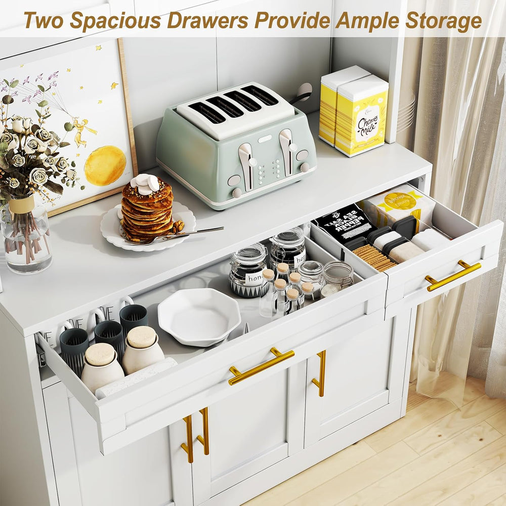 71" Metal Large Pantry Storage Cabinet with Adjustable Shelves,Kitchen P...