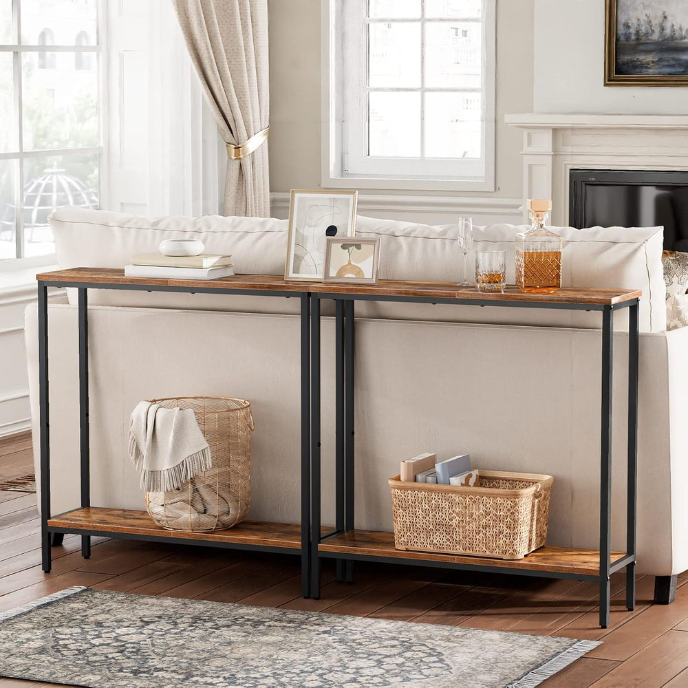 HOOBRO 29.5" L Narrow Console Table, 8.7" D Small Entryway Table | ...