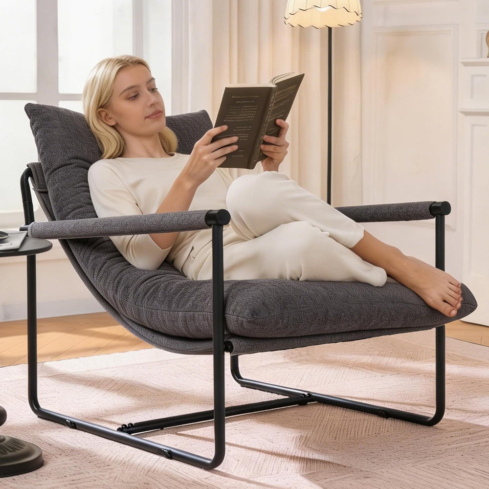 Accent Chair, Comfy Living Room Chair with Soft Cushion, Upholstered Armchair...
