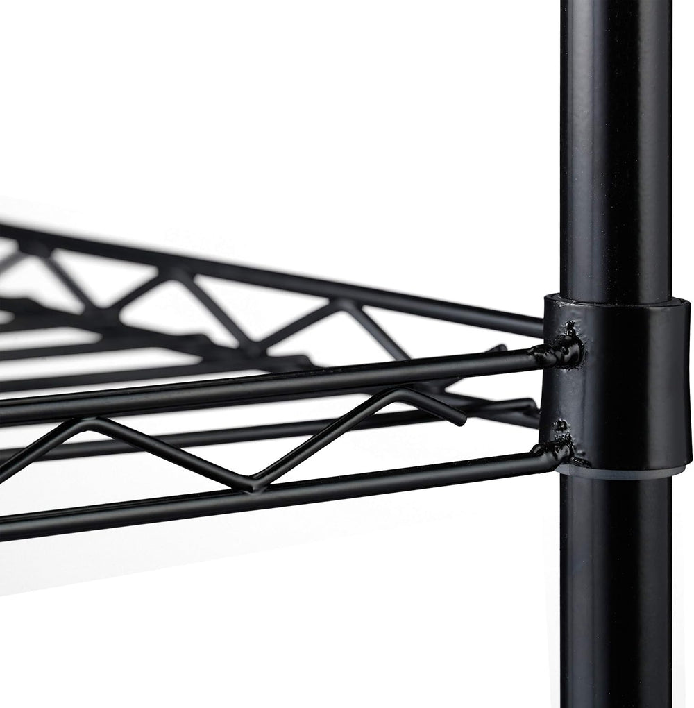 Relaxdays Open Clothes Rack, Black, 180 x 120 x 45 cm