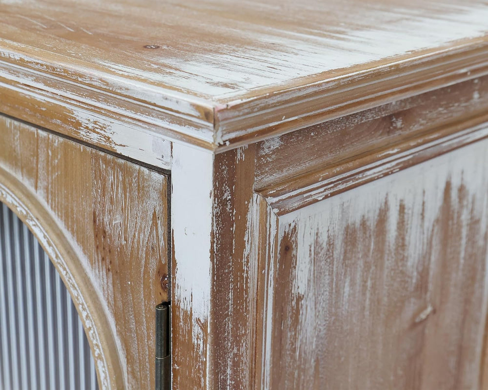 LKTART Solid Wood Storage Cabinet, Kitchen Sideboard Buffet Pantry Cabinet wi...