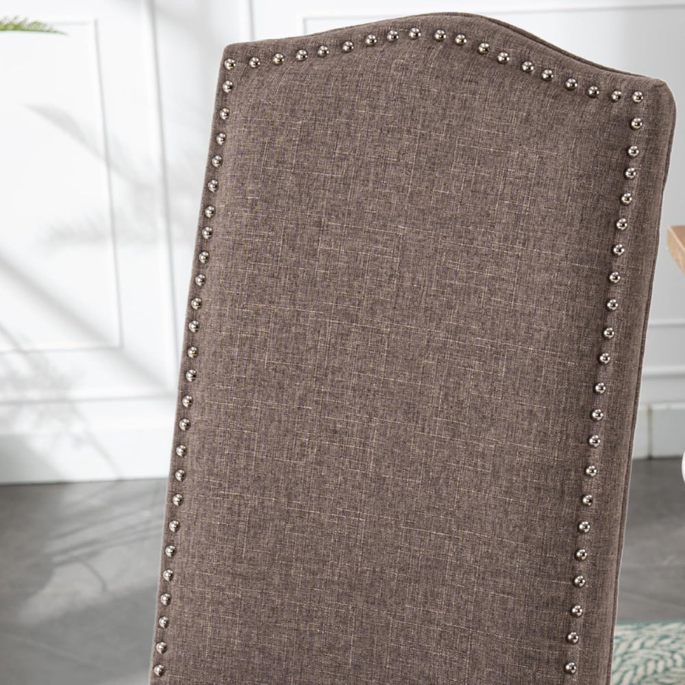 Upholstered Dining Chair Modern Stylish Kitchen Diner Fabric Set of 4 | Fabri...