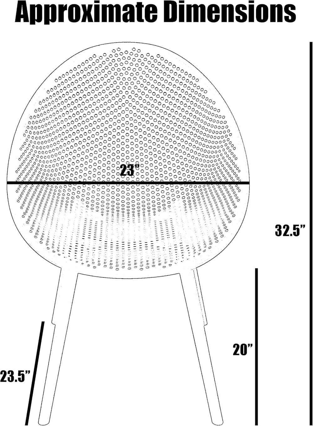 2xhome Modern Patio Dining Chair | Perforated Oval Egg-Shaped Breathable Weat...