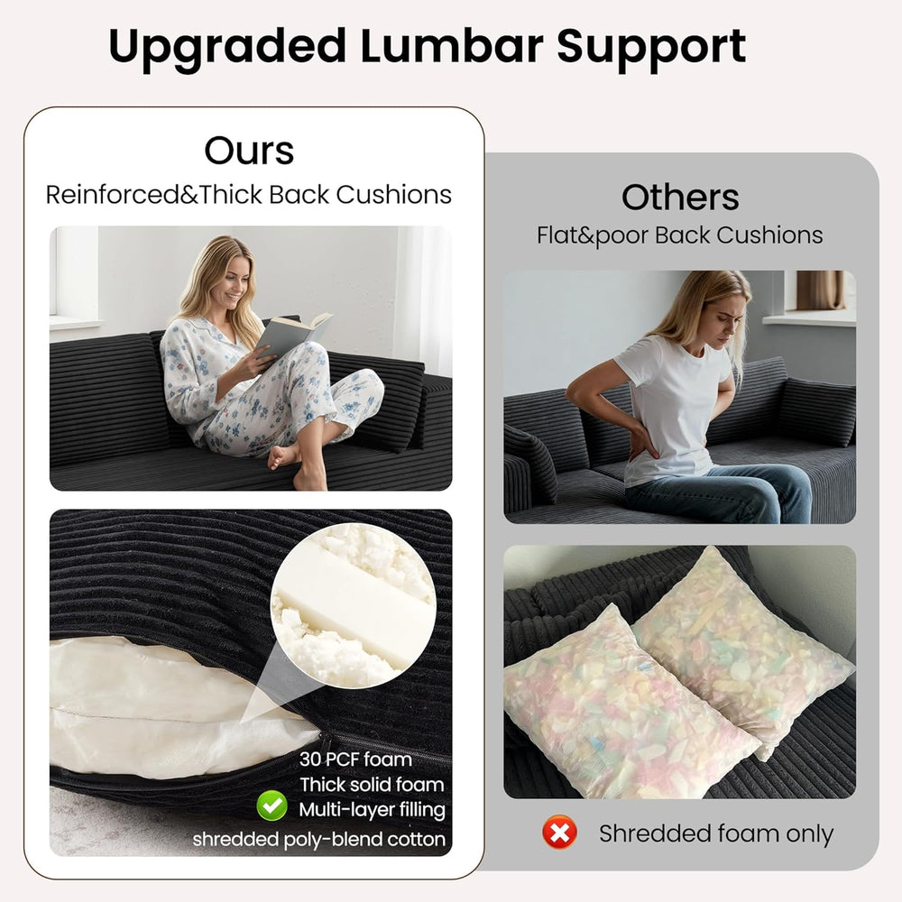 106" Cloud Sectional Couches for Living Room, Modular L Shaped Couch wit...