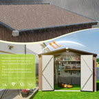 10x12 FT Metal Storage Shed, Outdoor Tool Sheds with Lockable Door, Large Heavy Duty Tool Sheds, Outside Waterproof Storage Building