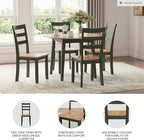 Signature Design by Ashley Gesthaven Modern Indoor Armless Dining Chair, Set of 2, Green & Light Brown