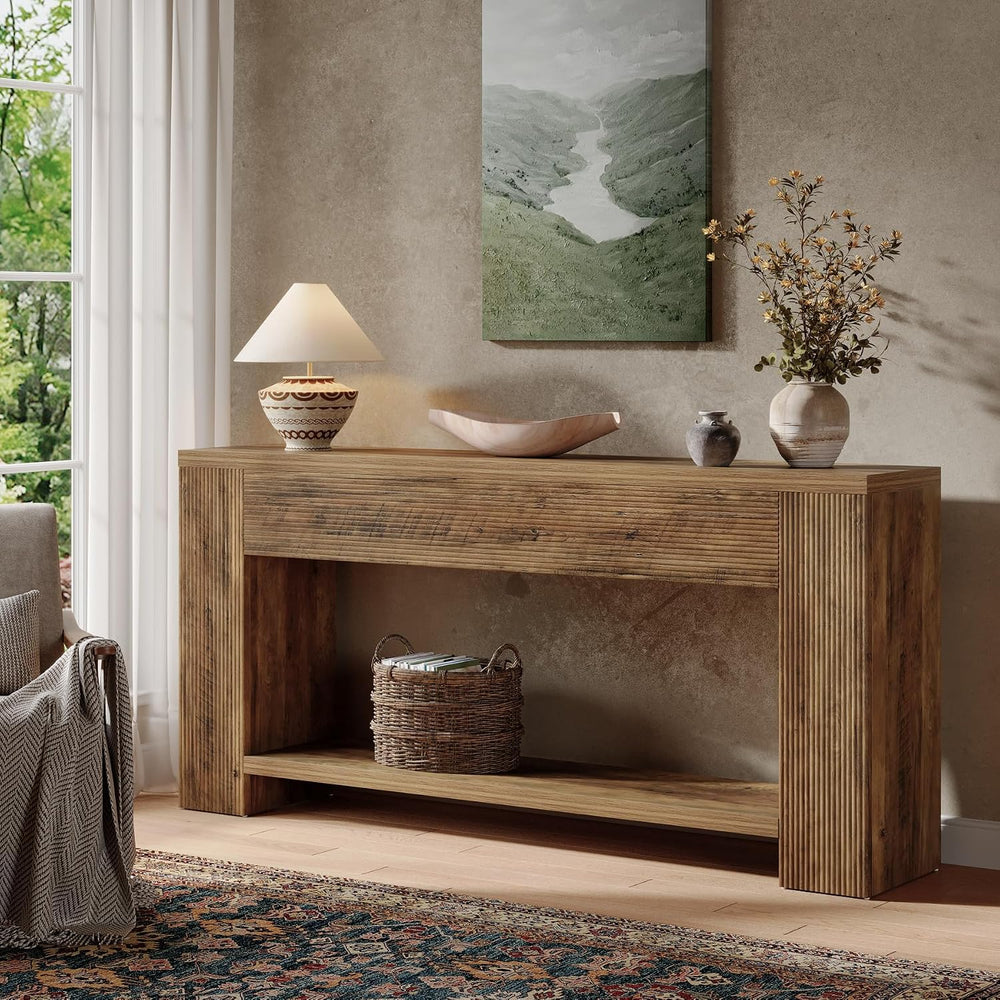 Tribesigns 70.9-Inch Console Tables for Entryway, Narrow Wooden Long Sofa Tab...