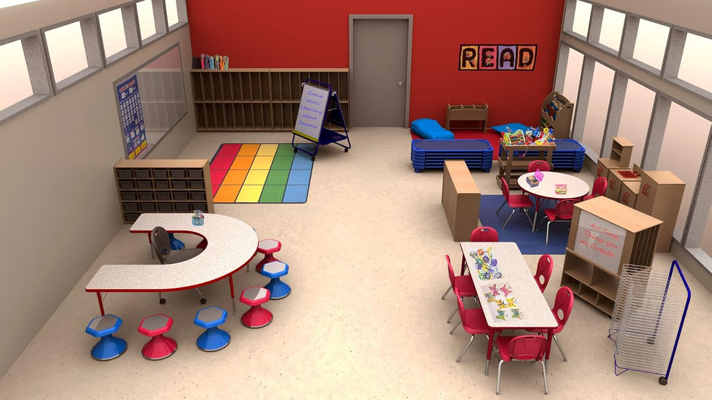 Learniture Active Learning Chair/ Stool, 15" H, Red, LNT-3046-15RD