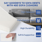 Sofa Couch Cushion Support for Sagging Seats, Trapezoidal 20" x 20" High Density Foam Replacement for Sofa Furniture Seats, Set of 2
