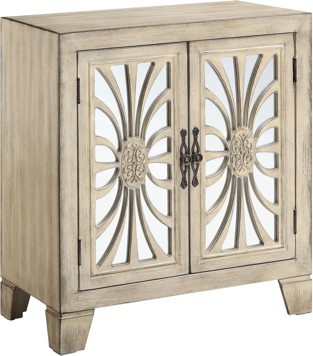 Console Cabinet with 2 Door, Retro Style Pantry Storage Locker for Kitchen Li...