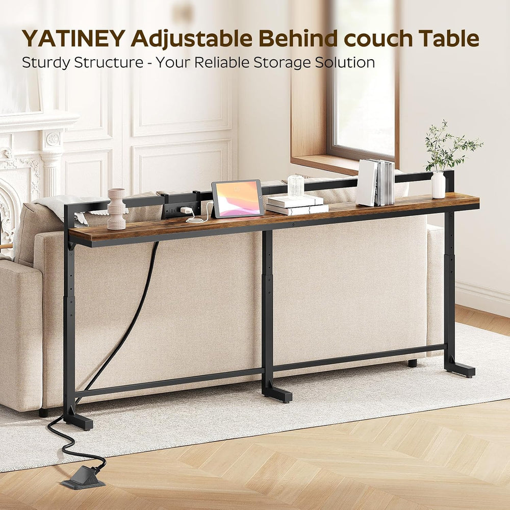 YATINEY 70.9'' Narrow Console Table with Adjustable Height (27.6'...