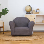Roundy Toddler Armchair with Soft Microsuede Upholstery Durable Wooden Frame, Ergonomic Design, Fully Assembled, Comfortable Kids Chair for Ages 2-5, Ideal for Bedroom, Playroom & Daycare Use.