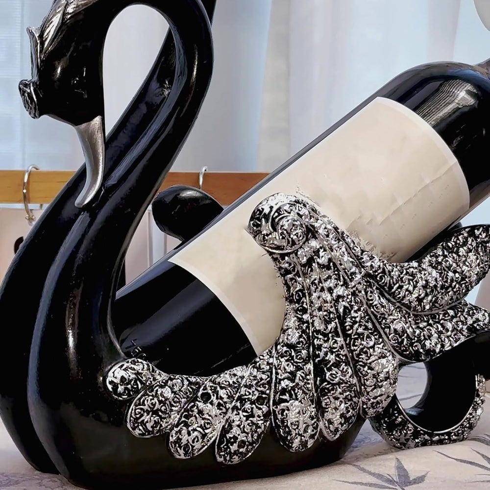 Swan Wine Bottle Holder Home Bar Elegant Wine Rack Holders, Countertop & ...