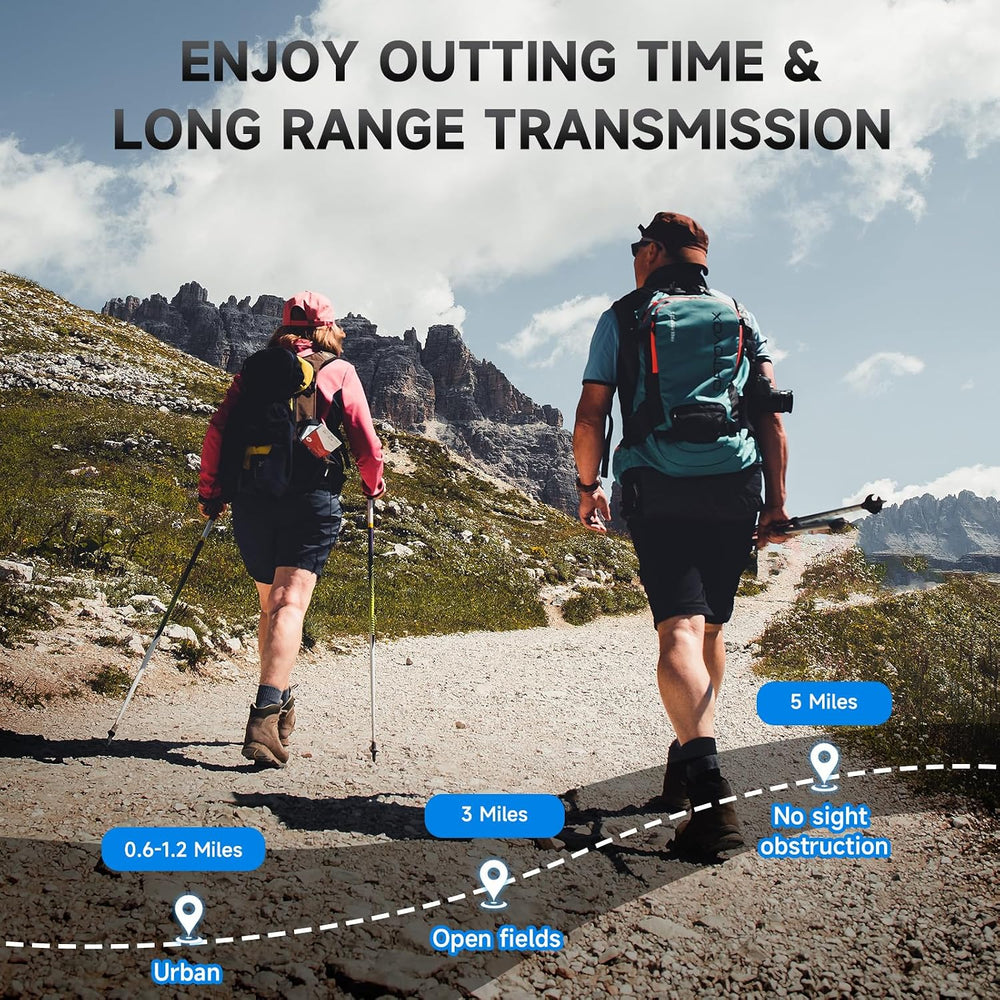 Walkie Talkies for Adults Long Range, Rechargeable 2 Way Radio, 2 Pack