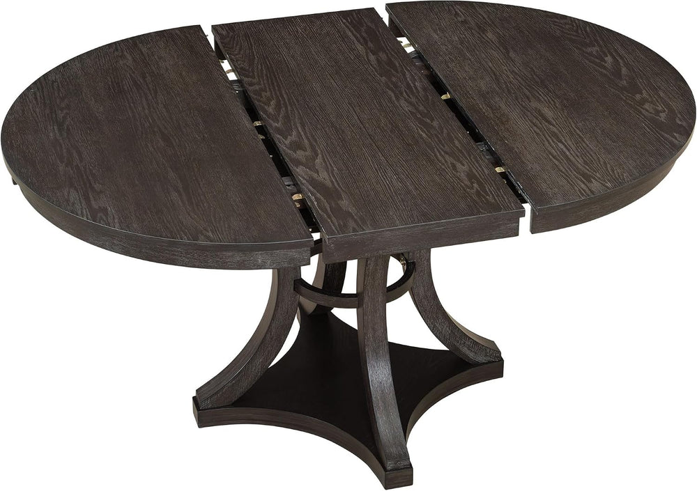 Bellemave Extendable Dining Table Set for 4, 5-Piece Retro Round Table Set wi...