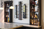 Ultra Wine Racks Wall Mounted Label-Out Wine Racks (1 Foot 1 Deep, Matte Black, 3 Wine Bottles) - Modern Metal Wine Storage, Modular Design for Home Bar, Kitchen, Dining Rooms, & Wine Cellars