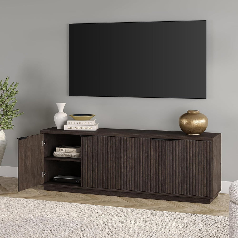 Henn&Hart 70" TV Stand for TVs up to 78", Rich Brown | Elegant ...