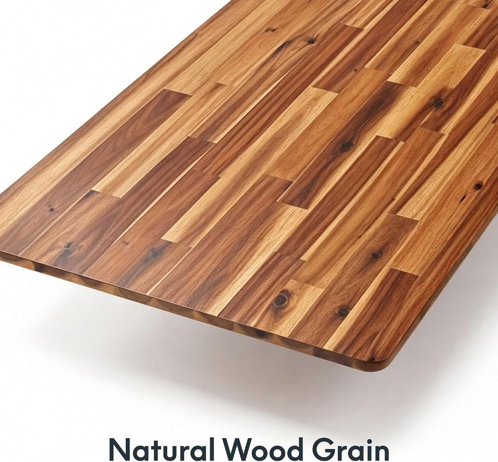 FLEXISPOT Acacia Solid Wood 60"x30" Butcher Block Desktop, Natural