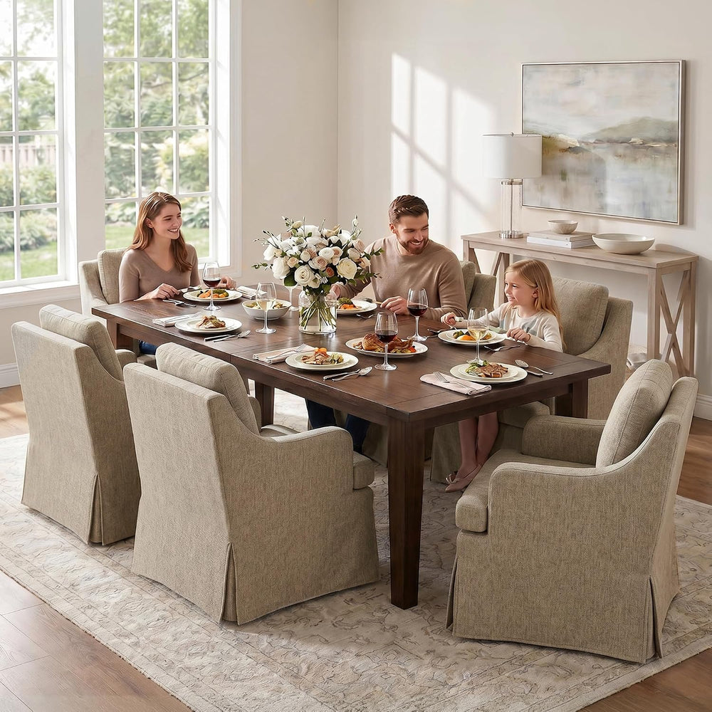Usaint Upholstered Dining Chairs, Dining Room Chairs with Casters