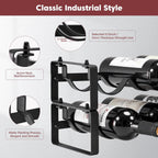 Stackable Wine Rack Countertop, Sturdy Wine Bottle Holder Freestanding for Cabinet, 2 Tier Small Tabletop Wine Holder Stand for Pantry Bar, Wire Wine Bottle Rack Metal Wine Storage Organizers