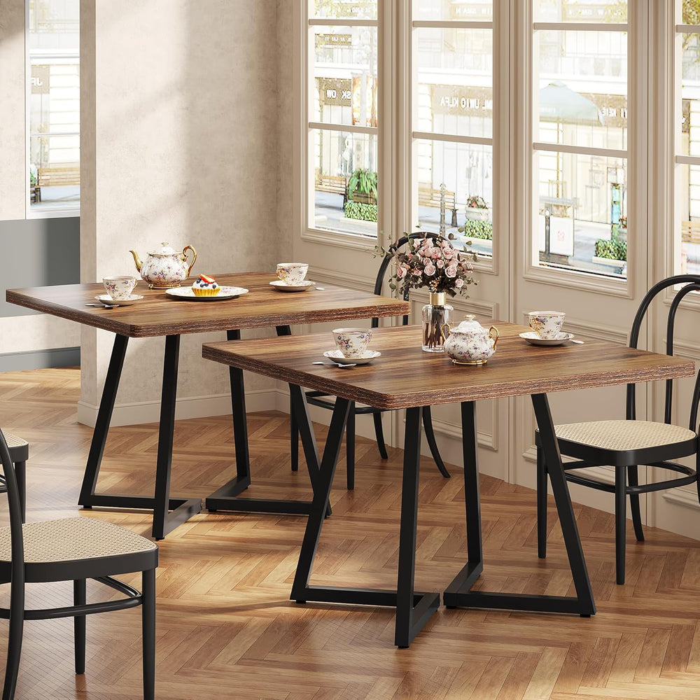 Tribesigns Square Commercial Dining Table Set of 6, 31.5" Heavy Duty Din...