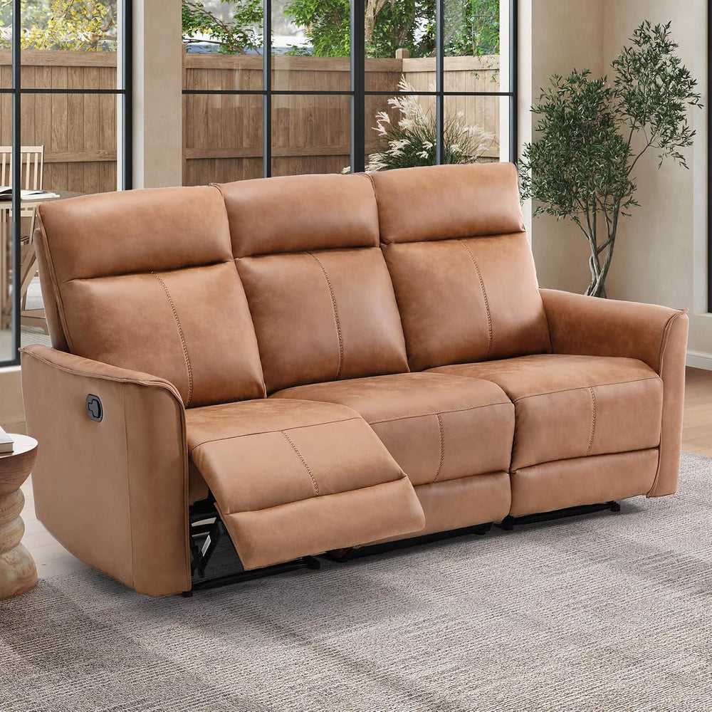CANMOV Manual Loveseat Recliner Sofa, Wall-Hugger 3 Seat Reclining Love Seat ...