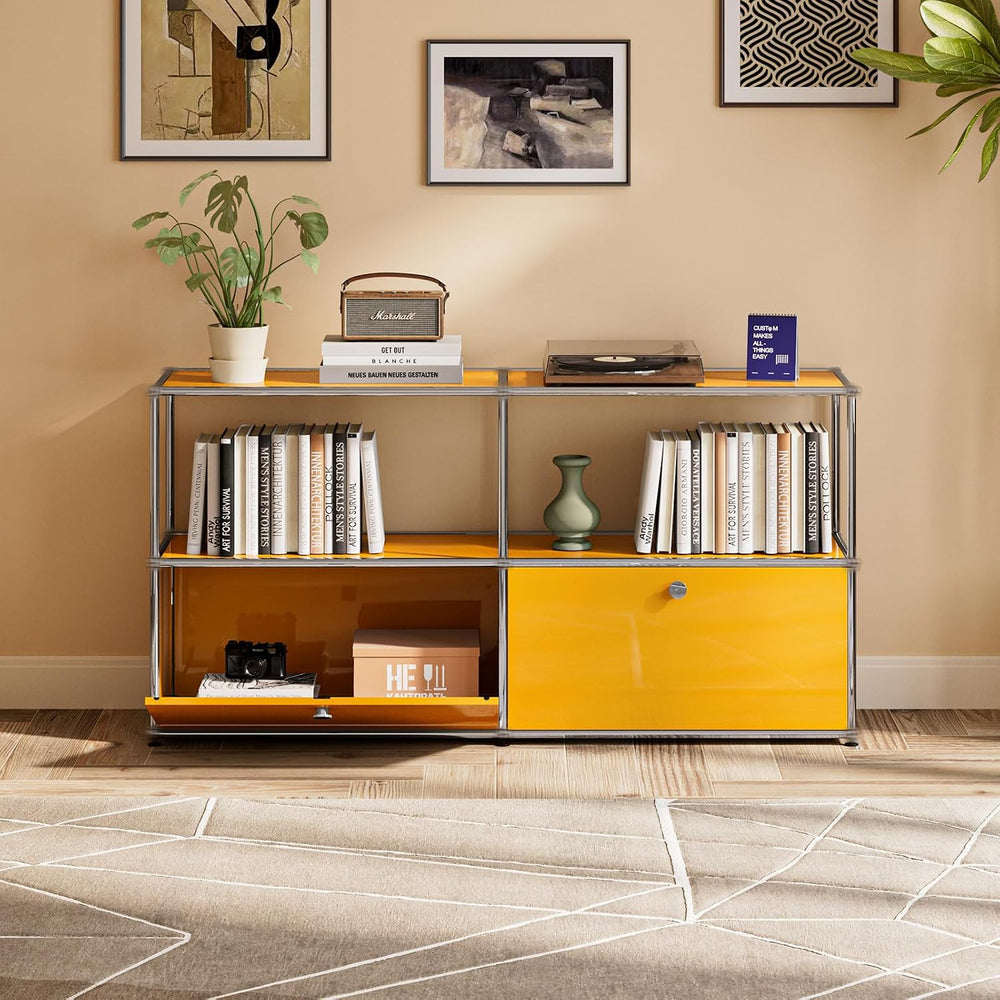 Modern Storage Cabinet Sideboard Versatile Free-Standing Organizer Cabinets f...