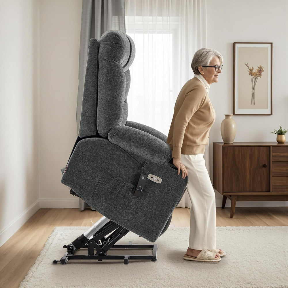 MCombo Power Lift Recliner Chair with Extended Footrest for Elderly People, F...