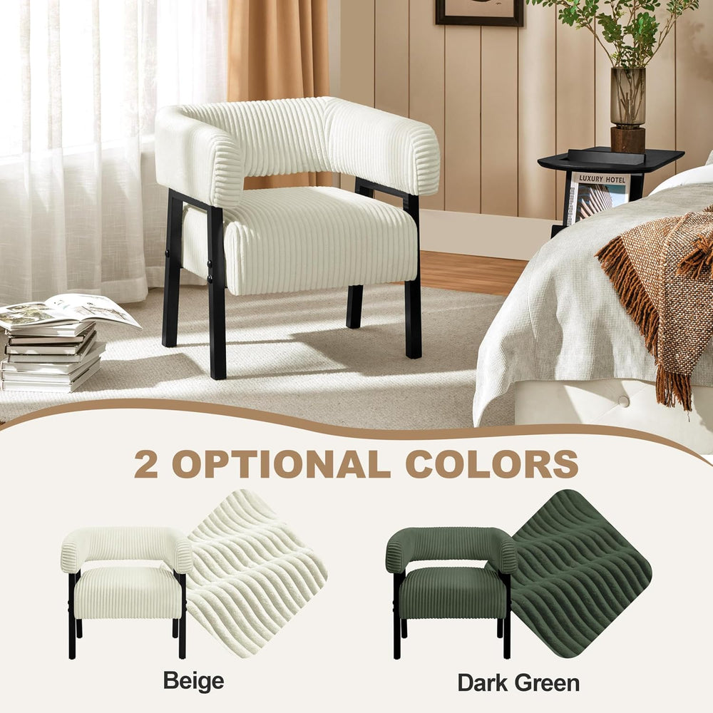 Yaheetech Accent Living Room Chair with Pocket Coiled Seat Set of 1 | Sofa Ar...