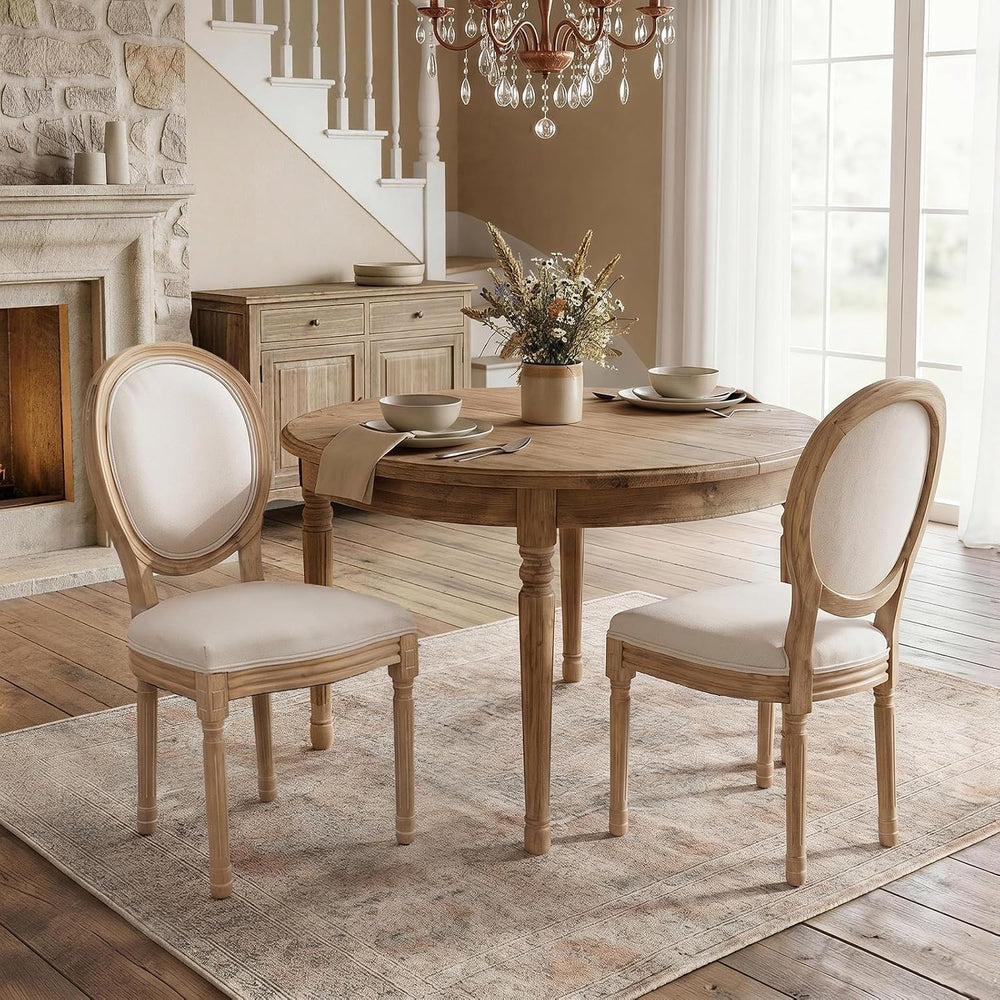 SoarFlash French Dining Chairs Set of 2, Vantage Dining Chair with Round Back...