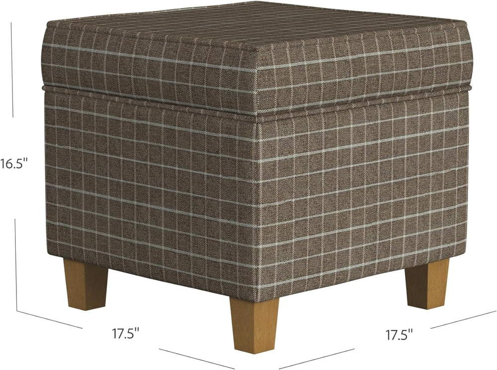 Homepop Home Decor Classic Square Storage Ottoman with Lift Off Lid | Ottoman...