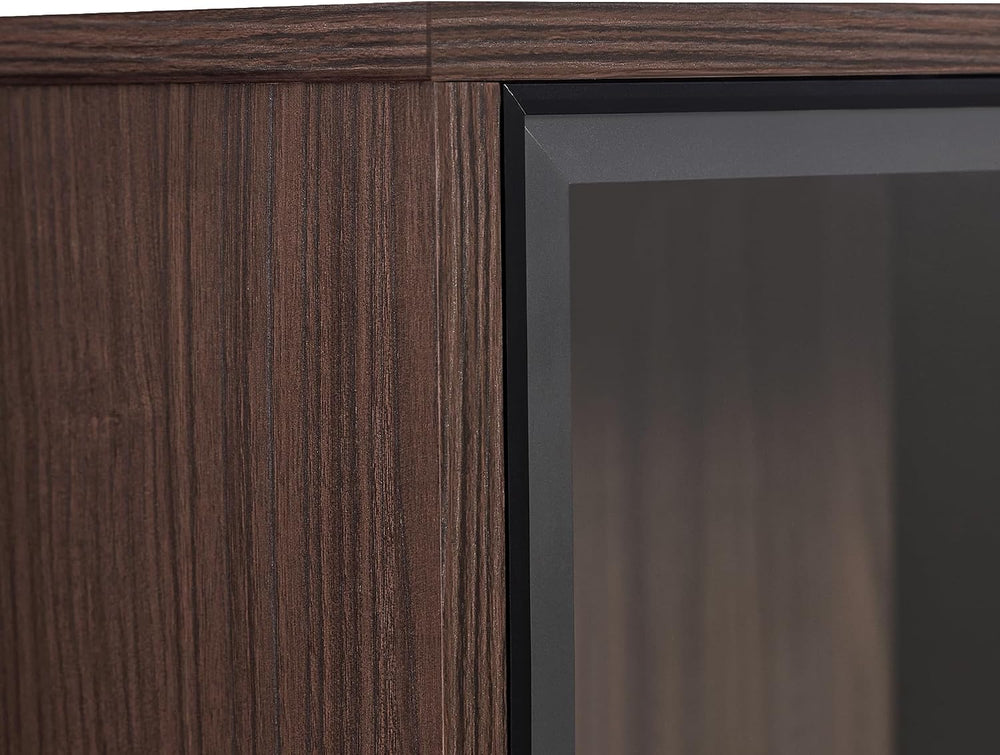 roomfitters 51.2'' Display Cabinet with Glass Doors, Pantry Storage C...
