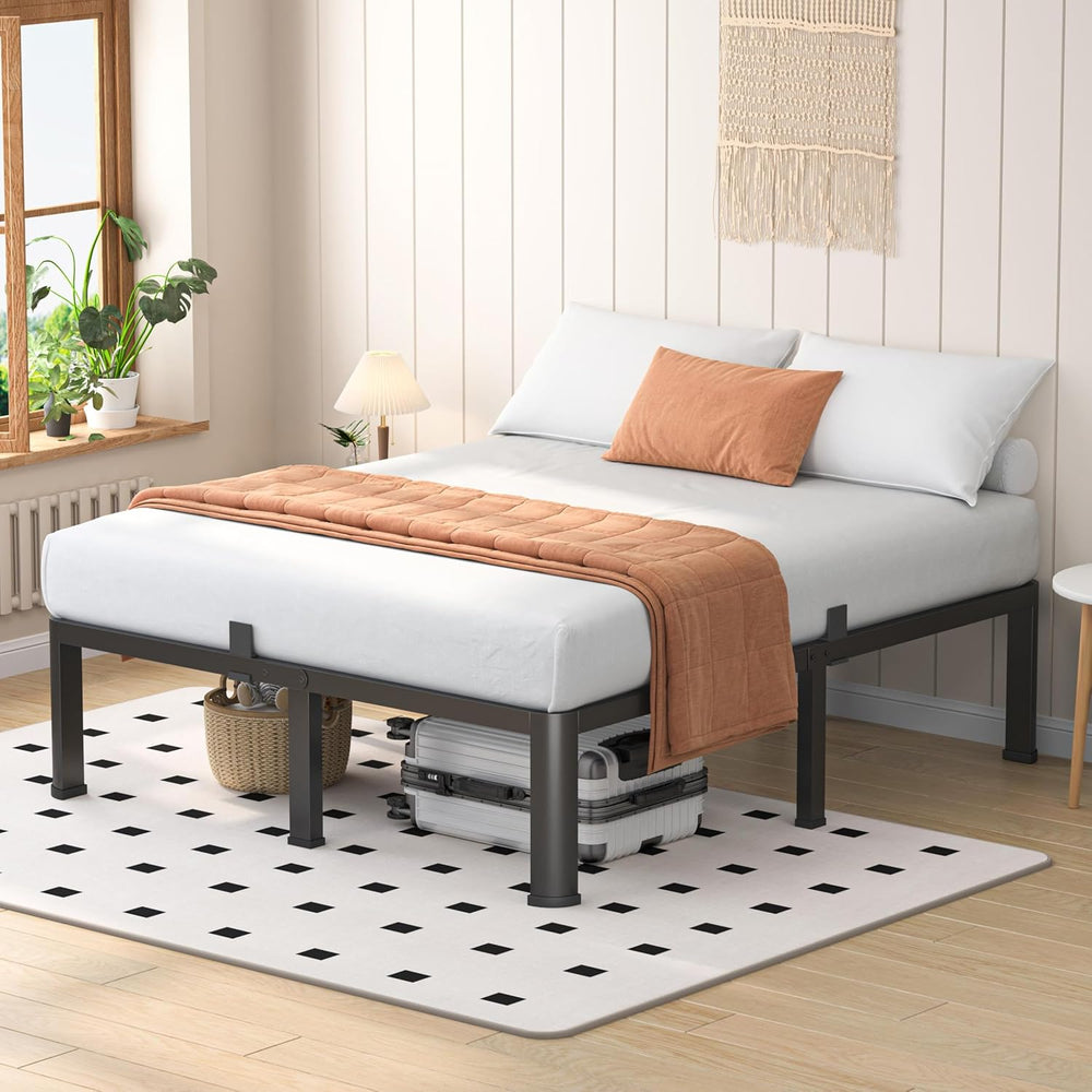 VIPSHOW 20 Inch King Heavy Duty 3500lbs Bed Frame with Round-Corner