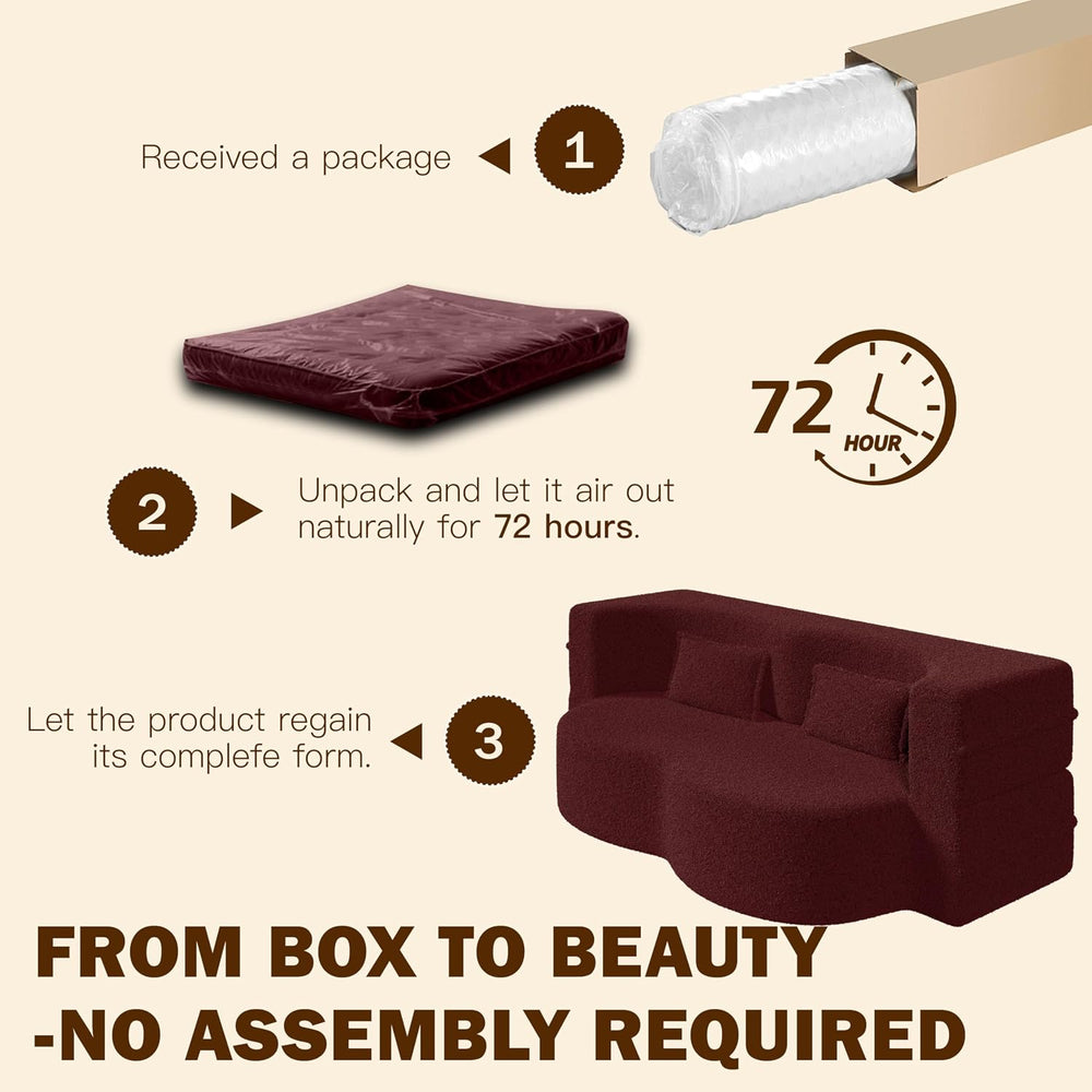 JOYBASE 78in Sofa Couch Convertible Oversized Cloud Loveseat Minimalist Sleep...