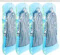 TAILI Hanging Vacuum Storage Sealer Space Saver Bags for Clothes, Suits, Coats or Jackets, Closet Organizer, 4 Pack Jumbo Blue